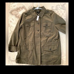 Talbots army green utility jacket NEW